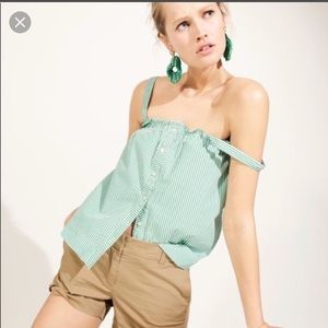 J CREW ruffle Burton up tank. 8.